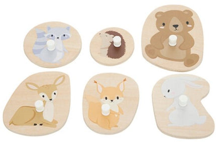 2-delig Houten Puzzel Set - Educatieve Kinderspeelgoed Houten Puzzels - Moeder & Baby 6-delige Puzzel & Cijfers Puzzel - Montessori Speelgoed - Multicolor