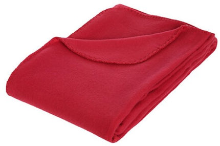 Microfleece Plaid - Zachte Microvezel Deken - Warme Plaid voor Bank en Bed - Comfortabele Fleece Deken - Woonkamer en Slaapkamer - Polyester - 125 x 150 cm - Rood