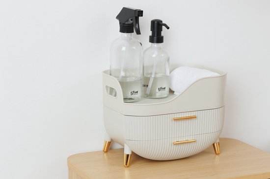 5Five Aufbewahrungsbox Alba 2L / Fach - Organizer - 26 x 19 x 20 cm - Beige