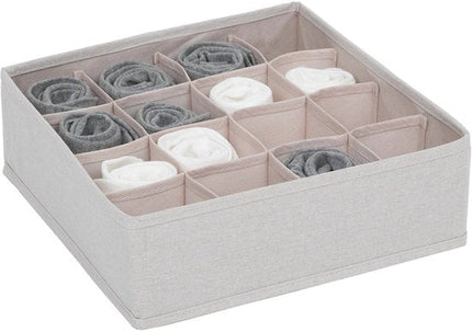 Lademandje kledingkast organizer 16-vaks Five® - Dressy+ - Beige - Opvouwbaar