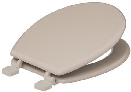 Badkamerset - Toiletaccessoires - Moderne Badkamer Accessoires - Toiletbril - Toiletborstel Set - Prullenbak - Beige Linnen HDF WC Bril & Keramische WC Borstelhouder - Taupe 3L Metalen Pedaalemmer