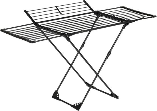 Kinghoff Opvouwbaar Droogrek – Tot 20 kg – 108-180 cm – Zwart