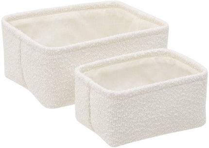 Lot de 2 paniers bouclette rectangulaires