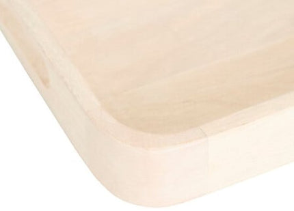 Dienblad - Serveerblad - Serveerplank - Dienblad van Mangohout - Vierkant Serveerblad - Decoratief Dienblad voor Serveren, Koffie & Woondecoratie - Voedselveilig - Hout - 34.5 x 34.5 cm - Naturel