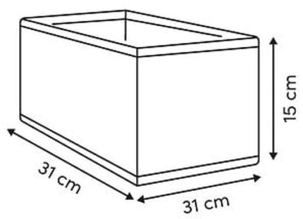 Opbergdoos - Opbergdoosset - Gevlekt - Opvouwbaar - Set van 2 - Stoffen Opbergmand - Met Handgreep - 31 x 15.5 x 15.2 cm - Beige