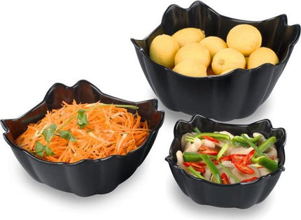 Melamine serveer schaal - Fruitmand - Broodmand/broodmanden - Serveerschalen 25 x 10 cm