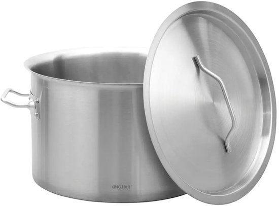 Kookpan - Catering Pan - Grote Soeppan met Deksel - Stockpot - Inductie Geschikt - voor Soep, Pasta & Stoofgerechten - 17L - Ø32 cm - RVS