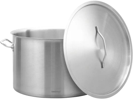 Kochtopf - Gastronomie-Topf - Extragroßer Suppentopf mit Deckel - Suppentopf - Induktionsgeeignet - für Suppen, Pasta & Eintöpfe - 44L - Ø45 cm - Edelstahl
