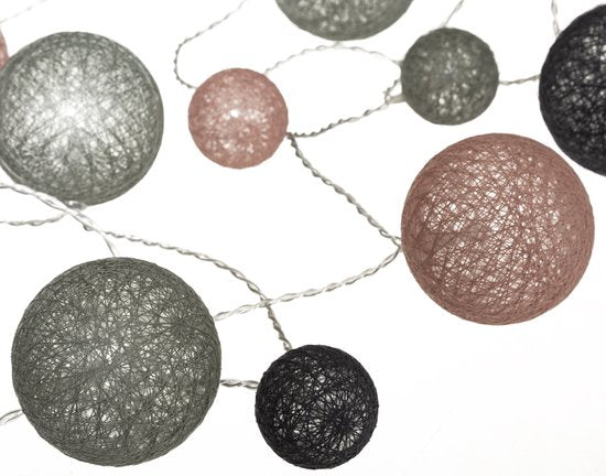 Atmosphera Lichterkette - 20 beleuchtete Kugeln - Bunte Mischung - 210 cm - Batteriebetrieben