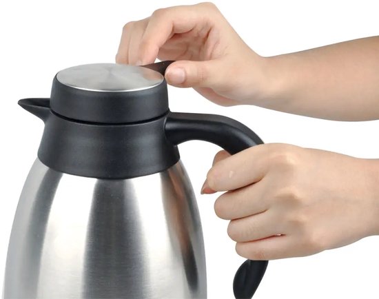 Kinghoff KH-2095 thermoskan 2 liter met TEA-label – dubbelwandig RVS – foto 2