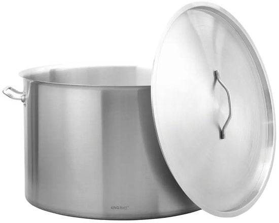 Kinghoff extra grote kookpan 83 liter – RVS stockpot met deksel, Ø 55 cm