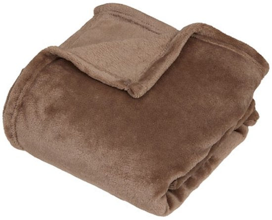 2-in-1 Knuffelkussen en Dekentje - Met Rits - Deken & Kussen - Voor Kinderen - Hondenontwerp - Polyester - 150 x 100 cm - Bruin