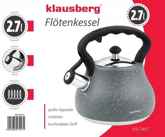 Top Choice – Pfeifkessel aus Edelstahl – marmorgrau – 2,7 Liter