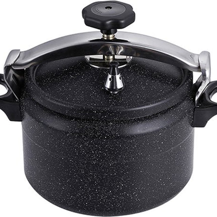 Zwarte snelkookpan 8 liter met anti-aanbak marble coating