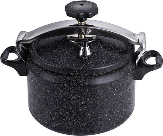 Autocuiseur noir 8 litres avec revêtement antiadhésif aspect marbre