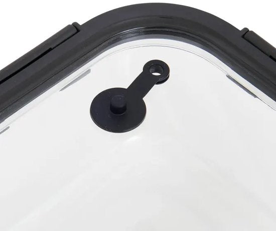 Vershoudbakje Glas 320 ml - Meal Prep Bakje - Glazen Lunchbox met Deksel - Vierkant