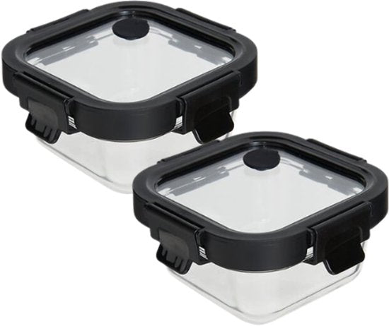 Glazen Vershoudbakjes met Deksel – Set van 2 – 320 ml