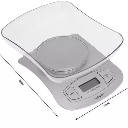 Kinghoff Serie - Digitale Keukenweegschaal - 5 kg - Tarra Functie - Batterij Inclusief