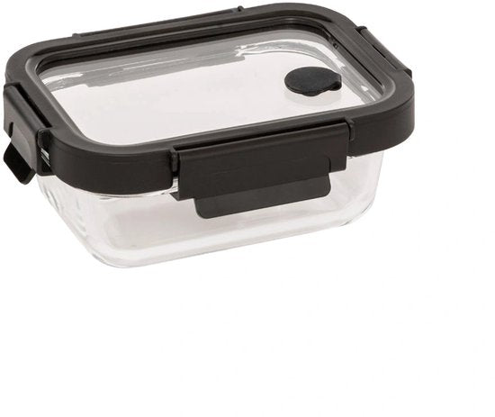 Vershoudbakje glas 370 ml Five® - Transparant - Met deksel | Vaatwasserbestendig | Magnetronbestendig | Luchtdicht | Diepvriesbestendig | BPA-vrij | Waterdicht