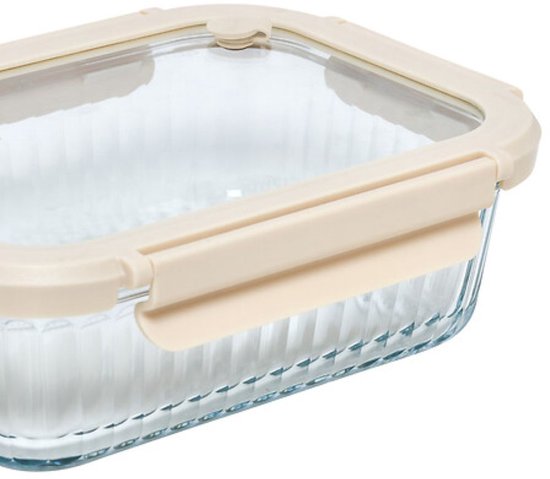 Glazen vershoudbakjes rechthoekig, set van 3 – borosilicaatglas, 2,05 liter – foto 2