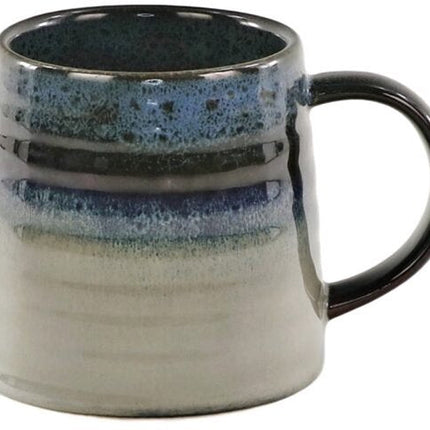 MPLCo - Ombres Mok - Koffiemok - Set van 4 - Theemok - Unieke Beker - Moderne Koffiebeker Servies - Vaatwasser & Magnetron Bestendig - 400ml - Ø10 x 10 cm - Navy blauw en Grijs