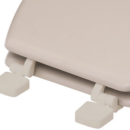 Badkamerset - Toiletaccessoires - Moderne Badkamer Accessoires - Toiletbril - Toiletborstel Set - Prullenbak - Beige Linnen HDF WC Bril & Keramische WC Borstelhouder - Taupe 3L Metalen Pedaalemmer