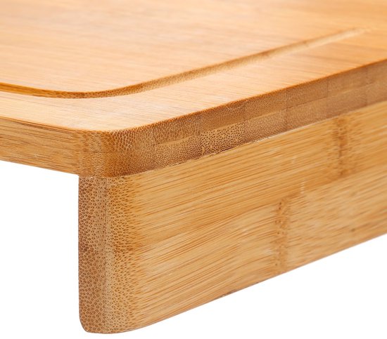 5Five bamboe snijplank voor op het aanrecht – stoprand en sapgroef, 45 x 34 cm – foto 5