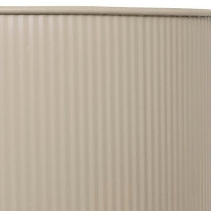 Aze Plantenbak Set - 2 Stuks - Moderne Plantenstandaard - Metalen Bloempotten op Standaard - Hoge Plantenpot Binnen - Bloempot Set met Waterafvoer - Ø30 x 44.3 cm - Beige