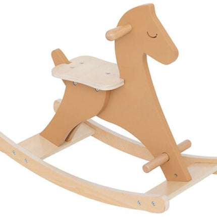 Rocking Horse - Houten Schommelpaard - Klassiek Houten Speelgoed - Baby & Peuter Schommelstoel - Stabiel Kinder Speelgoed - vanaf 1 Jaar - 64 x 30.8 x 54.5 cm - Bruin