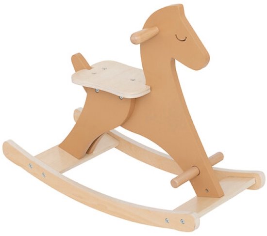 Rocking Horse - Houten Schommelpaard - Klassiek Houten Speelgoed - Baby & Peuter Schommelstoel - Stabiel Kinder Speelgoed - vanaf 1 Jaar - 64 x 30.8 x 54.5 cm - Bruin