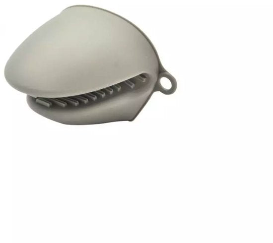 Kinghoff - 2-Delige - Siliconen Pannenlapset - Ovenhandschoen - Hittebestendige Pot Gripper - Antislip Siliconen - Geschikt voor Oven, Magnetron en Vriezer - 8,5 x 7,8 cm - Grijs