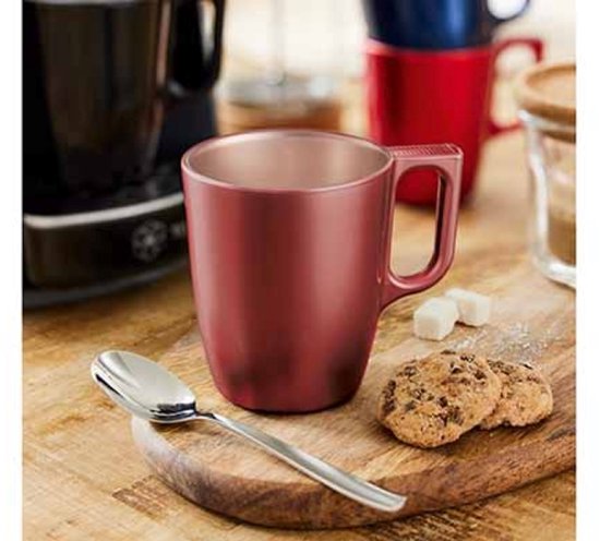 Flashy Mug Red Astral – glazen koffiemokken, set van 2, 250 ml, rood – foto 2