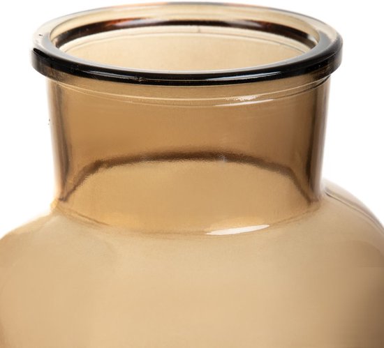 Homla - Tenno Blumenvase - Dekorative Vase - Modernes Design - Große Glasvase für Trockenblumen & Blumensträuße - Skandinavisches Interieur - Stilvolles Wohnaccessoire - Ø14,5 x 25,5 cm - Beige