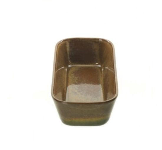 MPLCo - Broodvorm - Broodbakvorm - Bakvorm - Ovenschaal - Broodbakvorm voor Zelfgebakken Brood, Cake & Ovenschotels - Oven, Magnetron & Vaatwasserbestendig - 26 x 14,5 x 7,5 cm - Bruin met Donkergroene Ombre