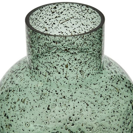 Bubble Vaas - Decoratieve Glazen Vaas met Bolvormig Design - Moderne Bloemenvaas - Design Vaas voor Droogbloemen en Verse Bloemen - Ø 18 x 23 cm - Groen