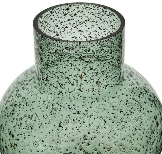Bubble vaas van groen glas – bolvormige bloemenvaas, Ø 18 x 23 cm – foto 3
