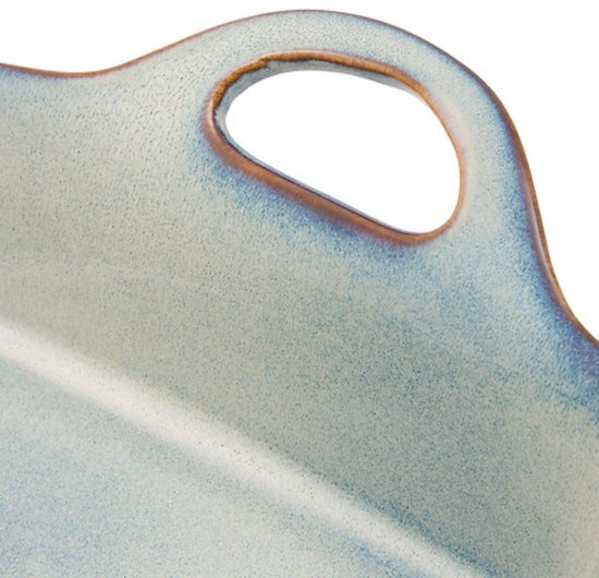 Serveerschaal - Ovenschaal - Bakvorm - Met Handvatten - Oven- en Magnetron & Vaatwasser - Stoneware - 1 Liter - 29 x 18 x 6.7 cm - Groen