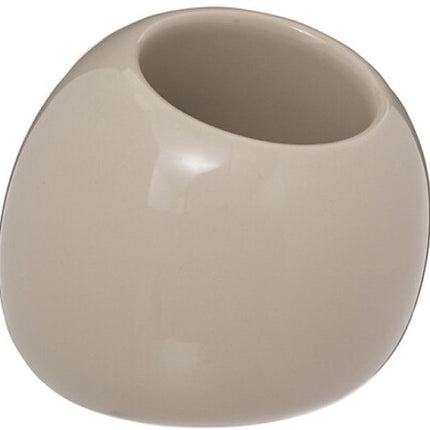 Badkamerset - Toiletaccessoires - Moderne Badkamer Accessoires - Toiletbril - Toiletborstel Set - Prullenbak - Beige Linnen HDF WC Bril & Keramische WC Borstelhouder - Taupe 3L Metalen Pedaalemmer