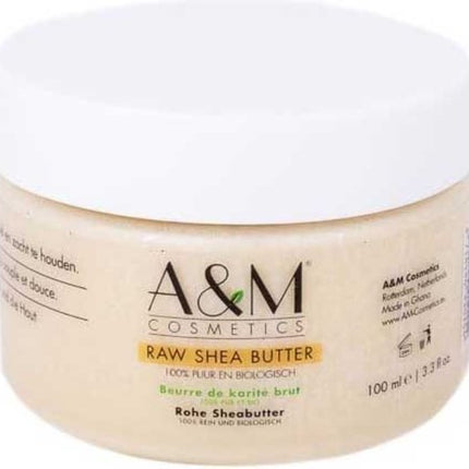 A&M Raw Shea Butter Jar 100ml