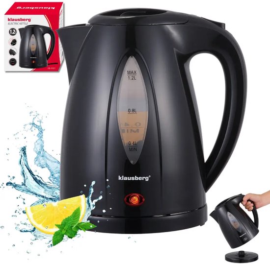 Klausberg KB-9001 - Wasserkocher - 1,2 Liter - Schwarz - 1100 Watt