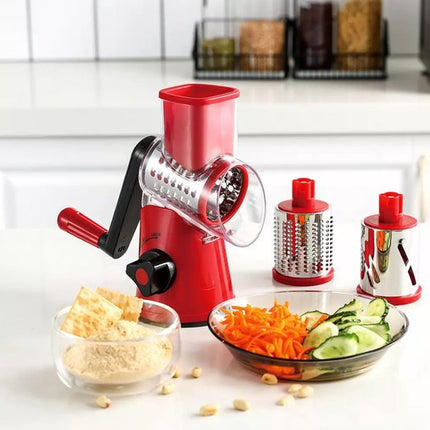 Kinghoff KH-1651 - Multifunctionele Trommelrasp - RVS - 3 Verwisselbare Bladen - BPA-vrij