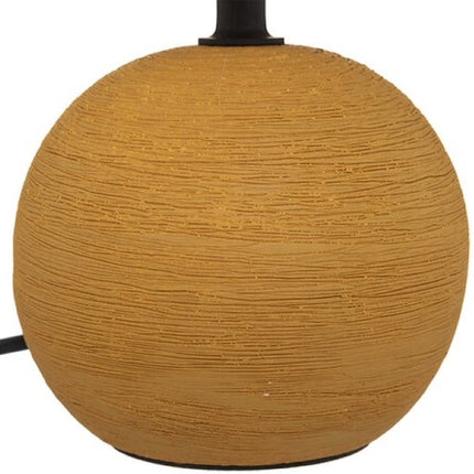 Timéo Bol Tafellamp - Keramische Lamp - Set van 2 - Moderne Tafellamp met Kabel - Sfeerverlichting voor Woonkamer - Slaapkamer - Bureau - 25cm in Hoogte - Geel