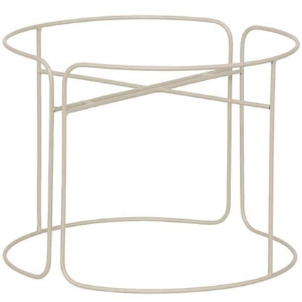 Aze Plantenbak Set - 2 Stuks - Moderne Plantenstandaard - Metalen Bloempotten op Standaard - Hoge Plantenpot Binnen - Bloempot Set met Waterafvoer - Ø30 x 44.3 cm - Beige