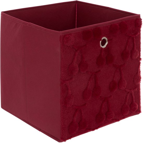 Atmosphera Kids Cerise Aufbewahrungsbox - 30 x 30 x 30 cm - Faltbar - Rot