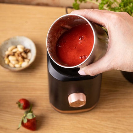 KLAUSBERG KB-7992 Elektrische 2-in-1 Koffie- en Kruidenmolen – 200W – RVS Bekers – Droog & Nat Malen – 3 Snelheden – 80g Capaciteit – zwart/Koper