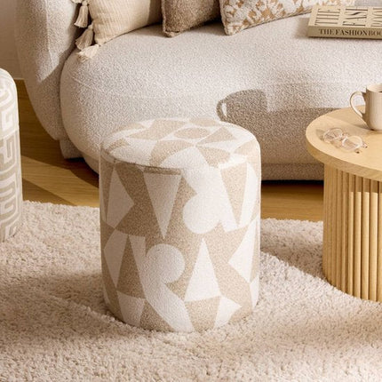 Atmosphera Delor Arty Poef - Ø36xH40cm - Beige