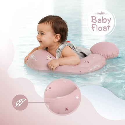 Sipo - Swim Pro - Baby Zwemband met Zitje - Opblaasbare Zwemtrainer Baby - Baby Float met Veiligheidsgordels - Zwemring voor Baby & Peuter 6-36 Maanden - 11-18 kg - 70 x 48 cm - Roze