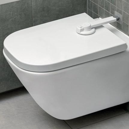 SIPO Kinderwagenaccessoires - Toiletbril Slot - Kinderbeveiliging WC Slot - Set van 2 - voor Kinderen - Zonder Boren - Wit