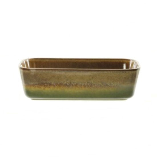 MPLCo - Broodvorm - Broodbakvorm - Bakvorm - Ovenschaal - Broodbakvorm voor Zelfgebakken Brood, Cake & Ovenschotels - Oven, Magnetron & Vaatwasserbestendig - 26 x 14.5 x 7.5 cm - Bruin met Donkergroene Ombre