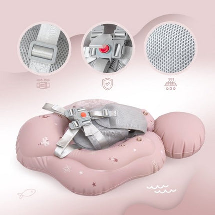 Sipo - Swim Pro - Baby Zwemband met Zitje - Opblaasbare Zwemtrainer Baby - Baby Float met Veiligheidsgordels - Zwemring voor Baby & Peuter 6-36 Maanden - 11-18 kg - 70 x 48 cm - Roze